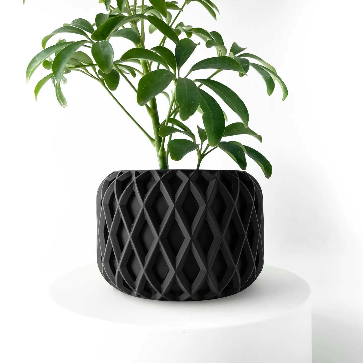 The Kinao Planter Pot with Drainage Tray | Modern & Unique Home Decor- 0040 (Army Green, 3" Opening)