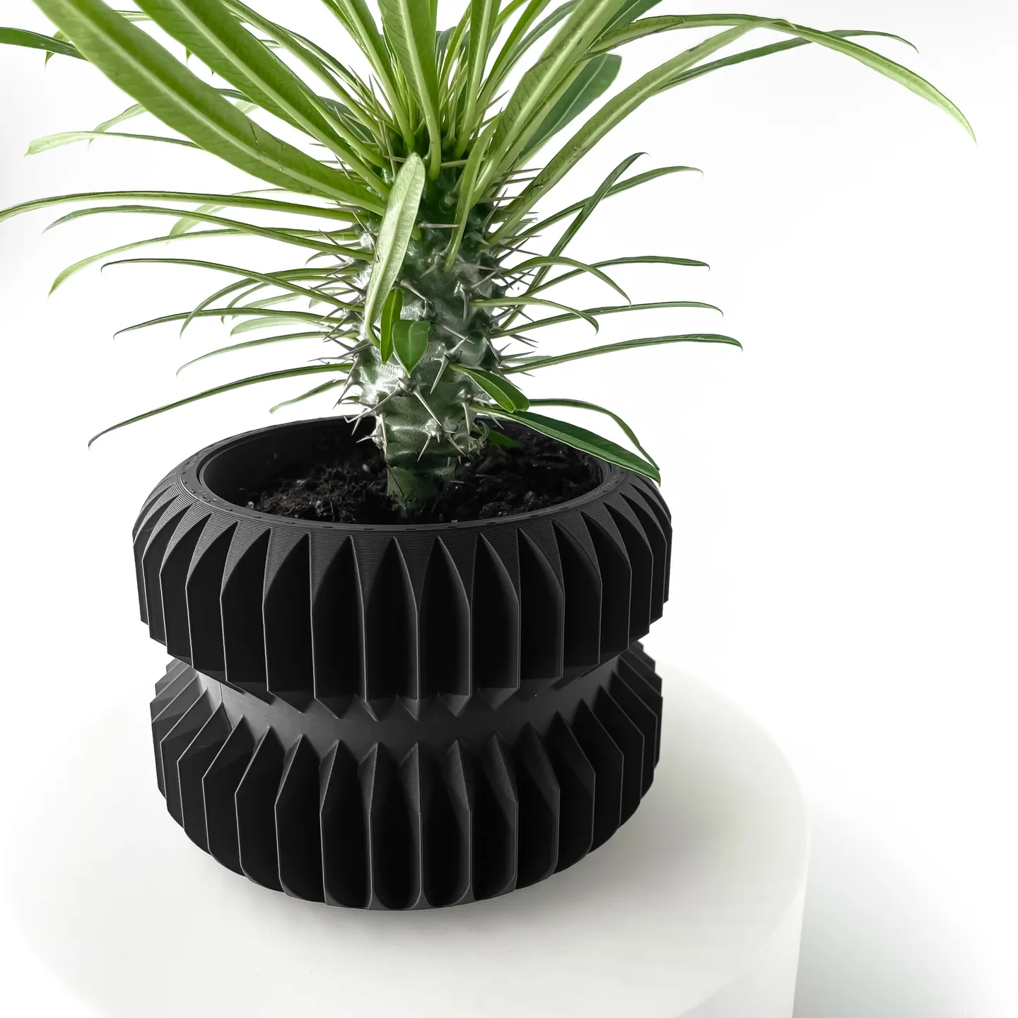 The Pilas Planter Pot with Drainage Tray | Modern & Unique Home Decor- 0041