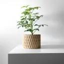 The Grivan Planter Pot with Drainage Tray | Modern & Unique Home Decor- 0045