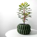 The Povan Planter Pot with Drainage Tray | Modern & Unique Home Decor- 0048