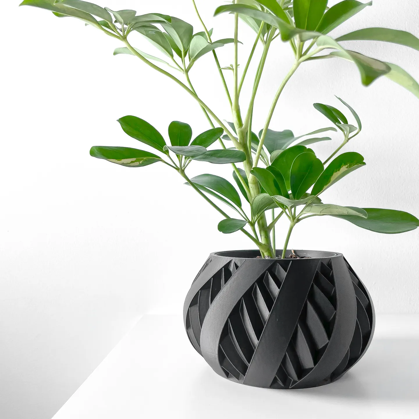 The Silvo Planter Pot with Drainage Tray | Modern & Unique Home Decor- 0050 (Army Green, 3" Opening)