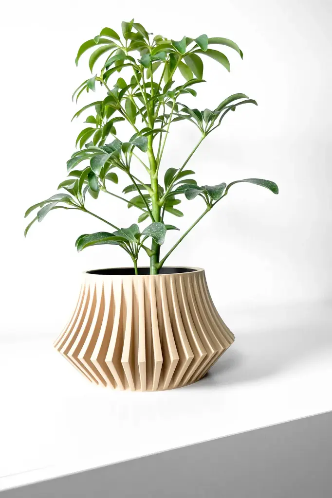 The Jasen Planter Pot with Drainage Tray | Modern & Unique Home Decor- 0065