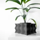 The Aveth Planter Pot with Drainage Tray | Modern & Unique Home Decor- 0074