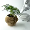 The Caleth Planter Pot with Drainage Tray | Modern & Unique Home Decor- 0081