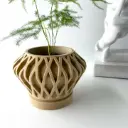 The Suvan Planter Pot with Drainage Tray | Modern & Unique Home Decor- 0085
