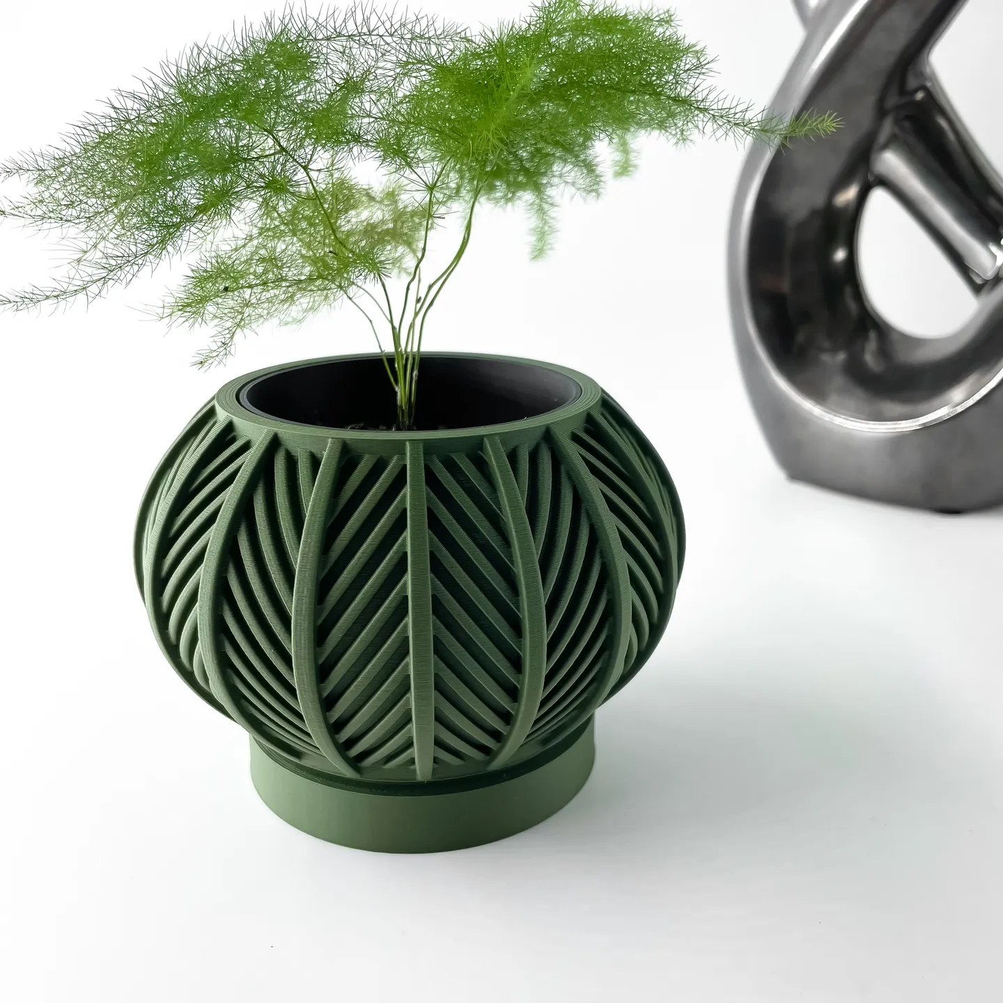The Lorv Planter Pot with Drainage Tray | Modern & Unique Home Decor- 0095