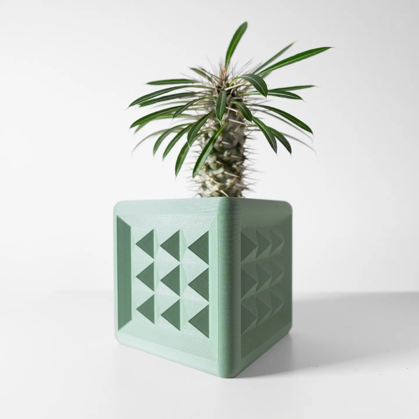The Novo Square Planter Pot with Drainage Tray | Modern & Unique Home Decor- 0118