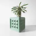 The Novo Square Planter Pot with Drainage Tray | Modern & Unique Home Decor- 0118