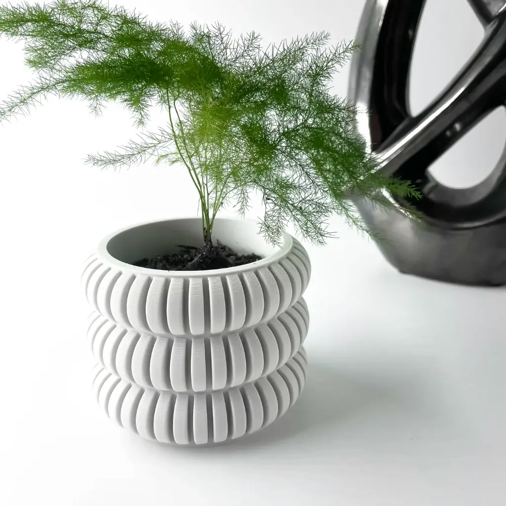 The Jevor Planter Pot with Drainage Tray | Modern & Unique Home Decor- 0122