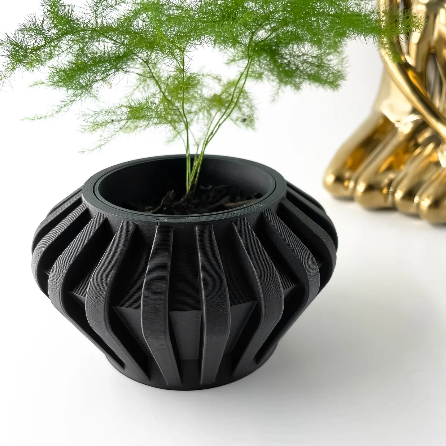 The Hino Planter Pot with Drainage Tray | Modern & Unique Home Decor- 0123