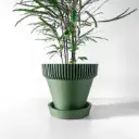 The Nari Planter Pot with Drainage Tray | Modern & Unique Home Decor- 0135