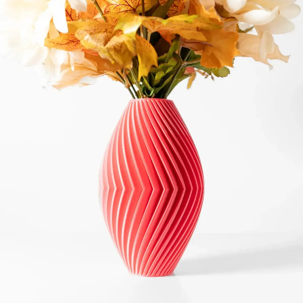 The Soko Flower Vase | Modern & Unique Home Decor for Flower Arrangements - 1003 (Army Green, 7 Inch)