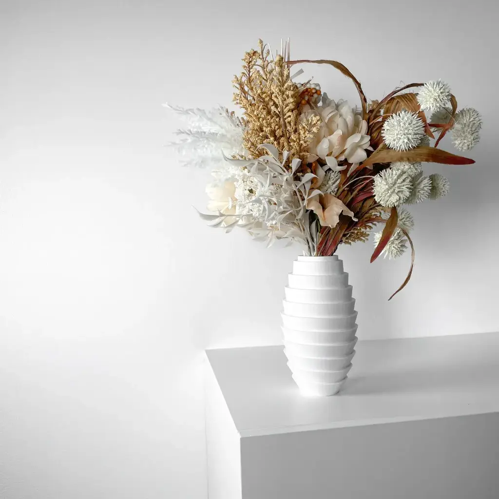 The Ulyx Flower Vase | Modern & Unique Home Decor for Flower Arrangements - 1015 (Army Green, 7 Inch)