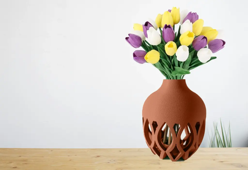 The Kova Flower Vase | Modern & Unique Home Decor for Flower Arrangements - 1049 (Army Green, 7 Inch)