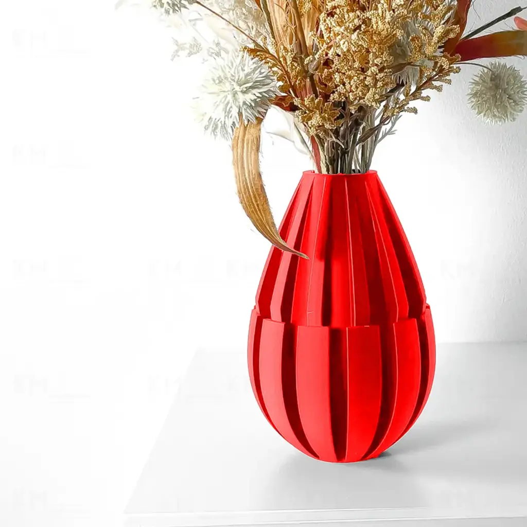 The Mivox Flower Vase | Modern & Unique Home Decor for Flower Arrangements - 1054 (Army Green, 7 Inch)