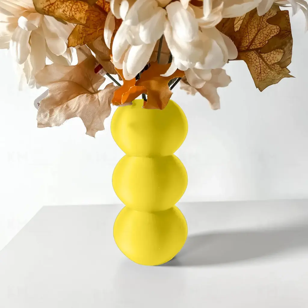 The Orbos Flower Vase | Modern & Unique Home Decor for Flower Arrangements - 1057 (Army Green, 7 Inch)