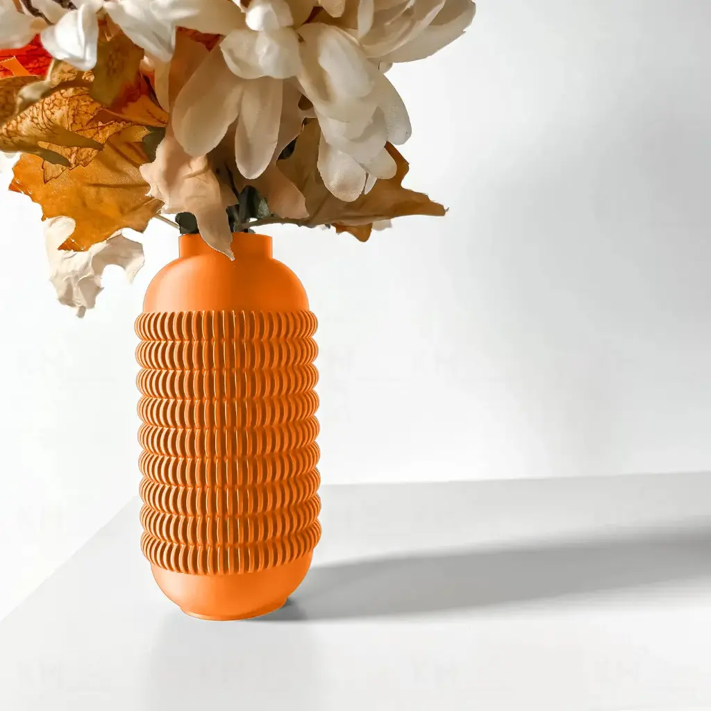 The Juny Flower Vase | Modern & Unique Home Decor for Flower Arrangements - 1063 (Army Green, 7 Inch)