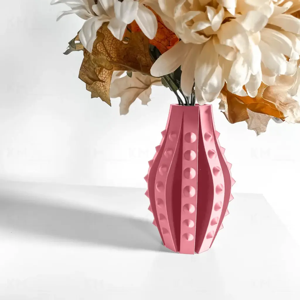 The Kinde Flower Vase | Modern & Unique Home Decor for Flower Arrangements - 1066 (Army Green, 7 Inch)