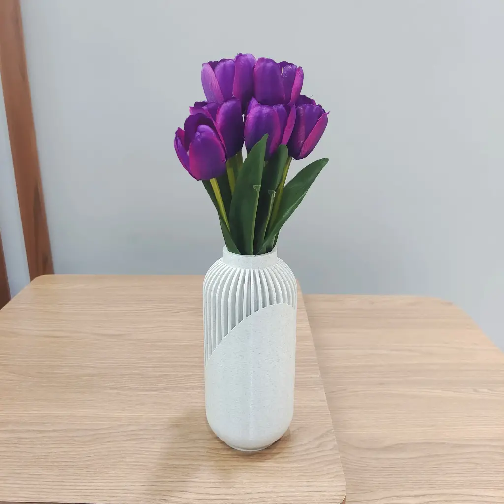 The Yao Flower Vase | Modern & Unique Home Decor for Flower Arrangements - 1108 (Army Green, 7 Inch)