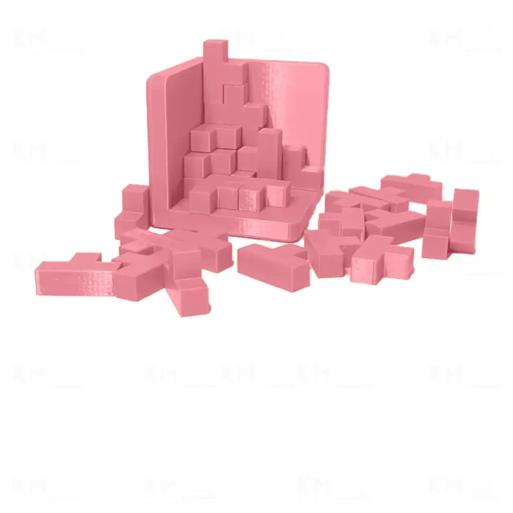 T Puzzle Cube | Brain Teaser T Shaped Tetris Blocks Challenging Gift Desk Intellectual Logic Educational Toy Puzzle - 8505 (Army Green)