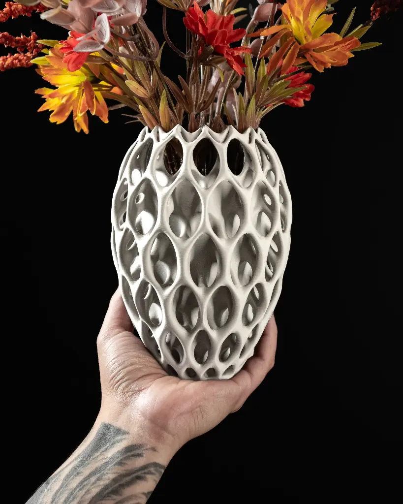 The Invader 02 Flower Vase | Modern & Unique Home Decor for Flower Arrangements - 1140 (Army Green, 7 Inch)