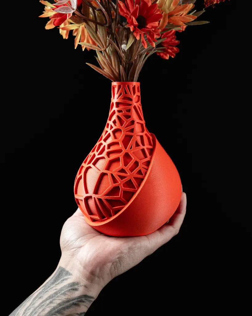 The Vori 03 Flower Vase | Modern & Unique Home Decor for Flower Arrangements - 1141 (Army Green, 7 Inch)