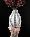 The Ribbed Flower Vase | Modern & Unique Home Decor for Flower Arrangements - 1143
