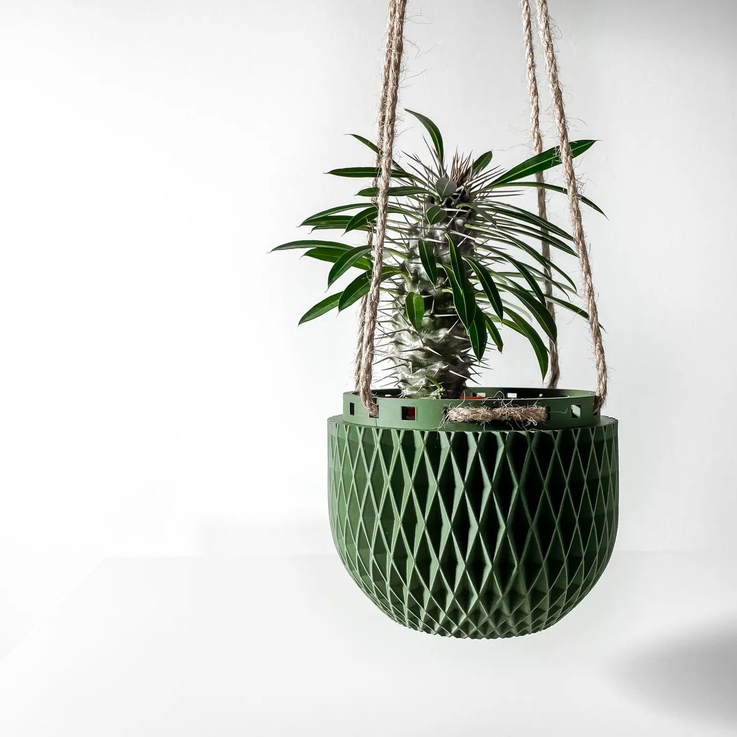 The Dex Hanging Planter Pot - 2502 (Army Green, 3" Opening)