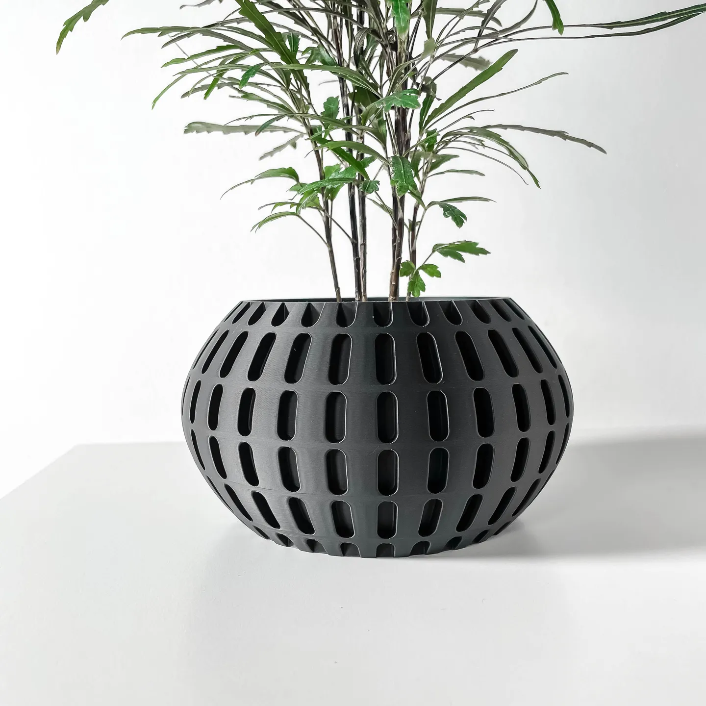 The Xander Planter Pot with Drainage Tray | Modern & Unique Home Decor- 0013 (Army Green, 3" Opening)