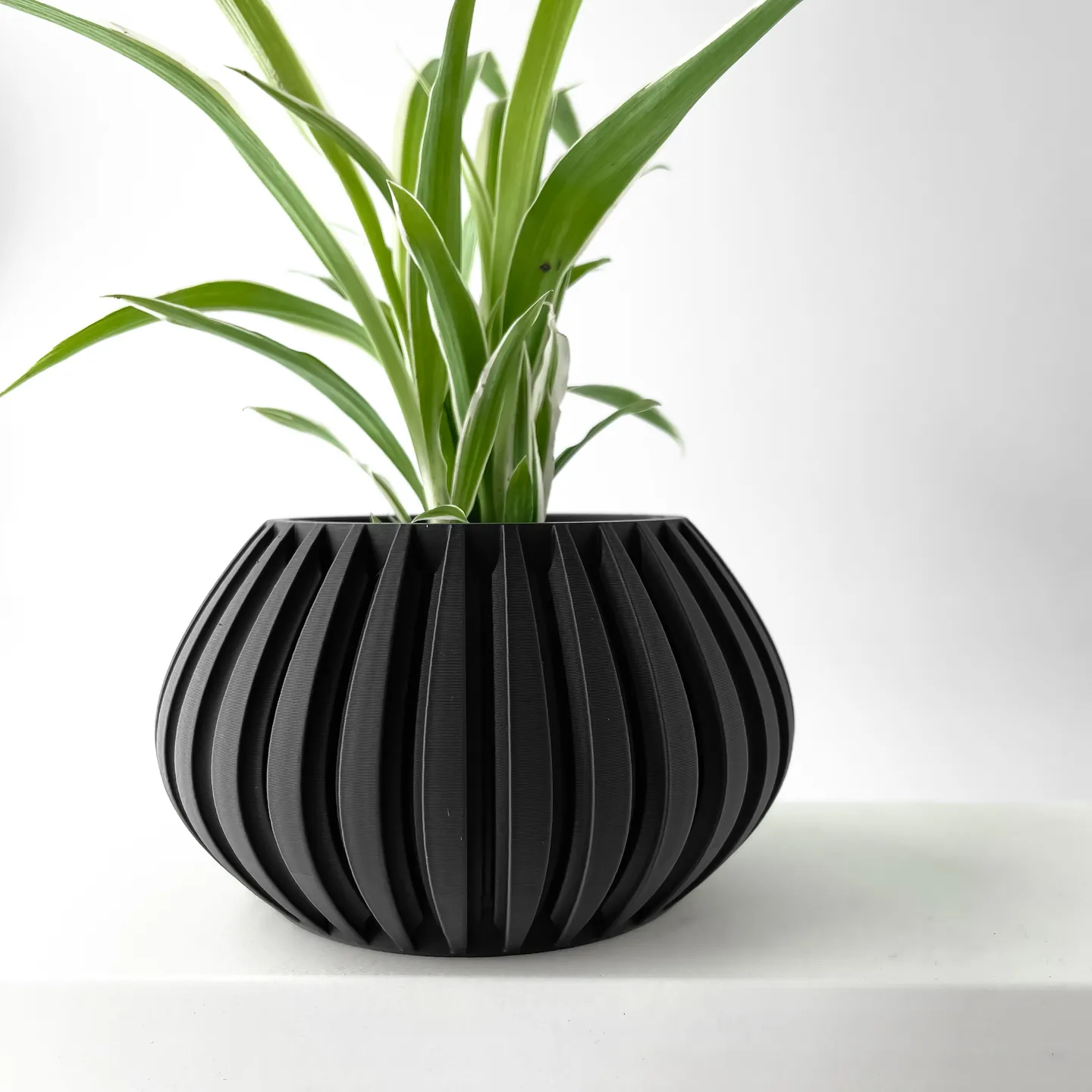 The Leno Planter Pot with Drainage Tray | Modern & Unique Home Decor- 0020 (Army Green, 3" Opening)