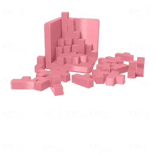 T Puzzle Cube | Brain Teaser T Shaped Tetris Blocks Challenging Gift Desk Intellectual Logic Educational Toy Puzzle - 8505