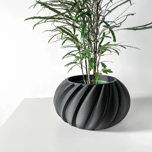 The Oro Planter Pot with Drainage Tray | Modern & Unique Home Decor - 0006