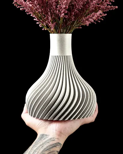 The Ridged Flower Vase | Modern & Unique Home Decor for Flower Arrangements - 1165