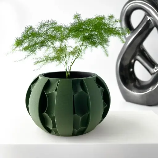 The Erna Planter Pot with Drainage Tray | Modern & Unique Home Decor - 0021