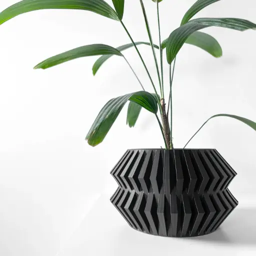 The Risae Planter Pot with Drainage Tray | Modern & Unique Home Decor- 0025