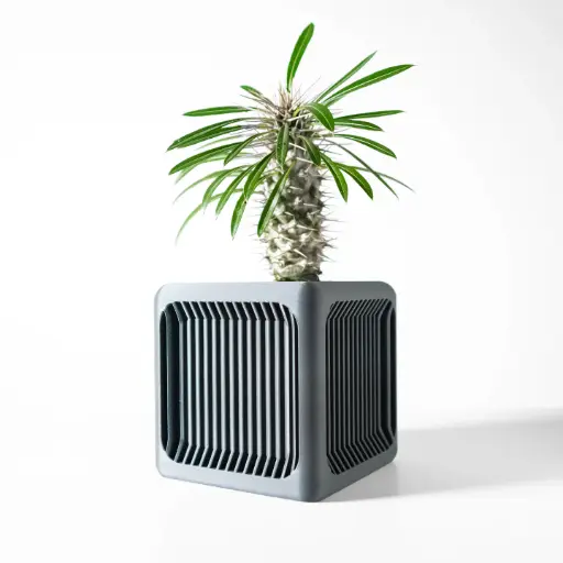 The Rovo Planter Pot with Drainage Tray | Modern & Unique Home Decor- 0029