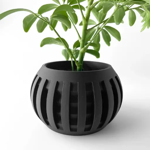 The Amanda Planter Pot with Drainage Tray | Modern & Unique Home Decor- 0031