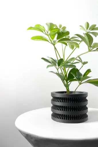 The Civen Planter Pot with Drainage Tray | Modern & Unique Home Decor- 0035
