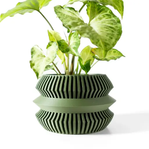 The Uldol Planter Pot with Drainage Tray | Modern & Unique Home Decor- 0037