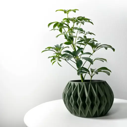The Orik Planter Pot with Drainage Tray | Modern & Unique Home Decor- 0047