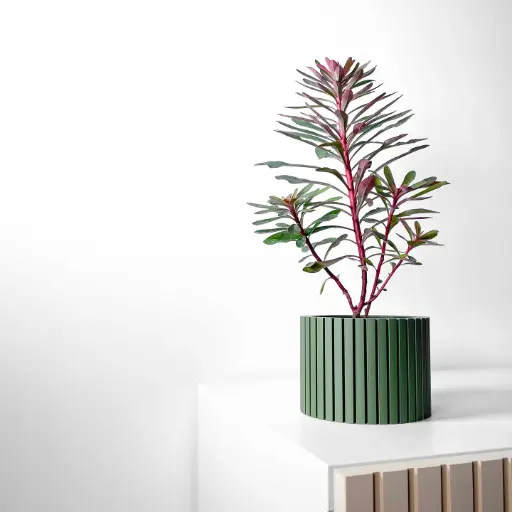The Zelno Planter Pot with Drainage Tray | Modern & Unique Home Decor- 0052