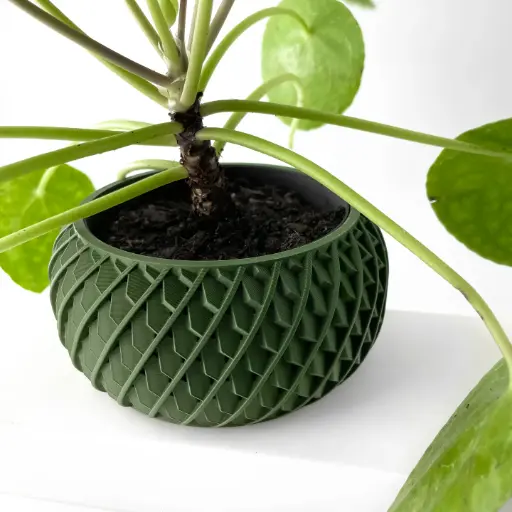 The Evlar Planter Pot with Drainage Tray | Modern & Unique Home Decor- 0053