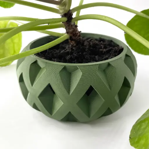The Welen Planter Pot with Drainage Tray | Modern & Unique Home Decor- 0056