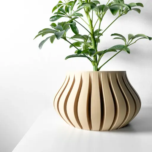 The Toril Planter Pot with Drainage Tray | Modern & Unique Home Decor- 0064