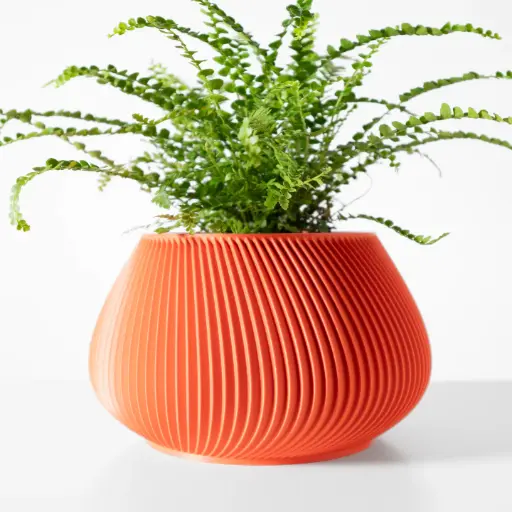 The Davi Planter Pot with Drainage Tray | Modern & Unique Home Decor- 0097