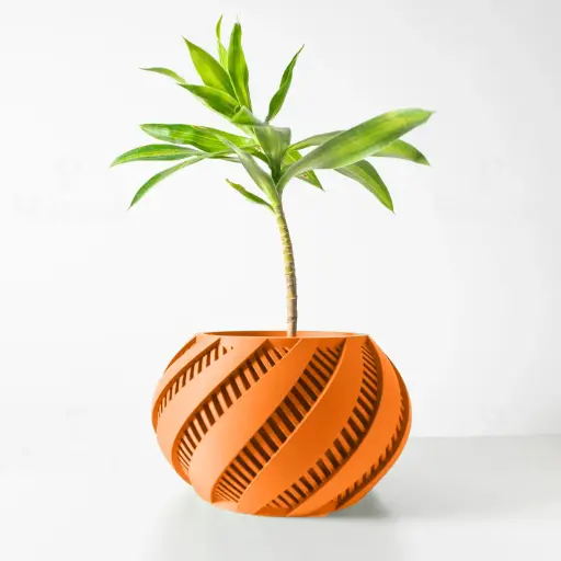 The Krato Planter Pot with Drainage Tray | Modern & Unique Home Decor- 0105