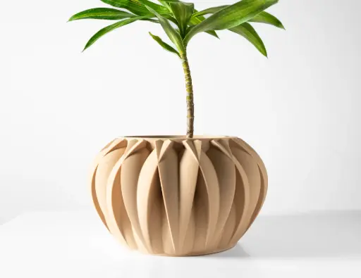 The Halden Planter Pot with Drainage Tray | Modern & Unique Home Decor- 0109