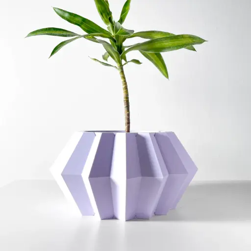 The Jun Planter Pot with Drainage Tray | Modern & Unique Home Decor- 0114