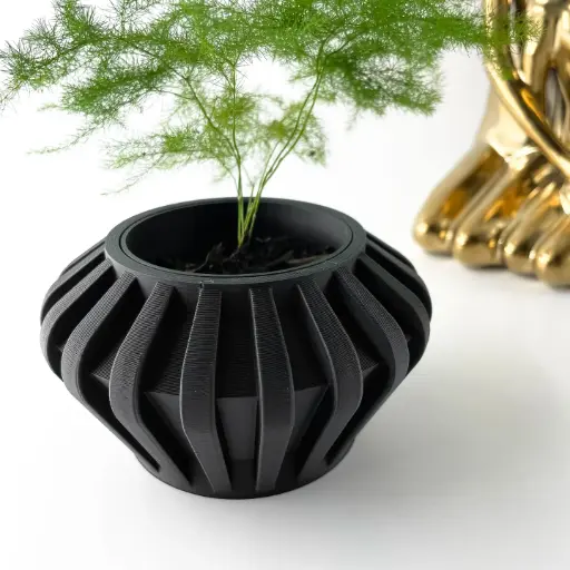 The Hino Planter Pot with Drainage Tray | Modern & Unique Home Decor- 0123
