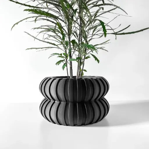 The Wali Planter Pot with Drainage Tray | Modern & Unique Home Decor- 0127